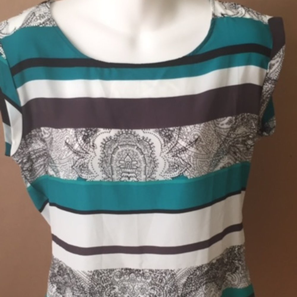 New York & Company Striped Blouse - XS